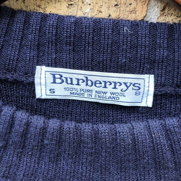 Vintage Burberrys 100% Pure New Wool Sweater Small - Picture 3 of 10